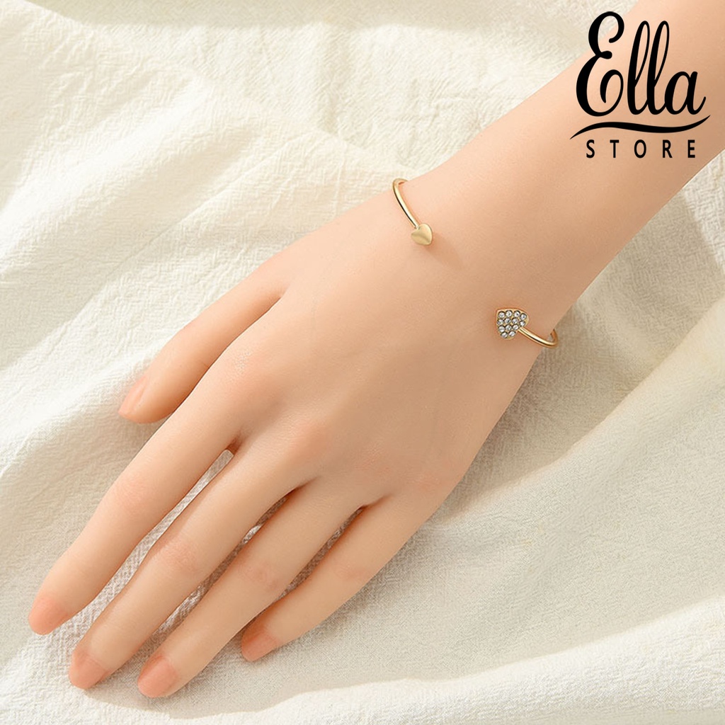 ellastore123-สร้อยข้อมือกําไลข้อมือ-ชุบทอง-ประดับพลอยเทียม-ปรับได้-เข้ากับทุกการแต่งกาย-เครื่องประดับ-สําหรับผู้หญิง-ออกเดท