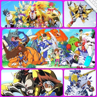 แผ่นรองเมาส์ ขนาดใหญ่ ลายการ์ตูนอนิเมะ Digimon Tyrannosaurus Beast Celestial Beast สําหรับคอมพิวเตอร์ตั้งโต๊ะ