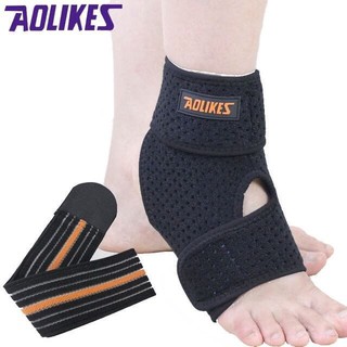 AOLIKES ANKLE SUPPORT ผ้ารัดข้อเท้า ลดปวดข้อเท้า แก้อักเสบ กันกระแทกฝ่าเท้า สำหรับนักวิ่งคลายกล้ามเนื้อ (สีดำ) T0480