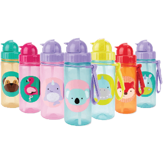 [ใช้ 2 โค้ดลดเพิ่ม] Skip Hop Zoo Straw Bottle กระติกน้ำพร้อมหลอดดูด มีสายคล้องด้านข้าง ง่ายต่อการหยิบจับ