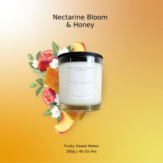 (ลด65.-โค้ดหน้าร้านลด 25 + DETAPR40 ลด 40) เทียนหอม Soy Wax กลิ่น Jo.L Nectarine bloom and Honey 300g