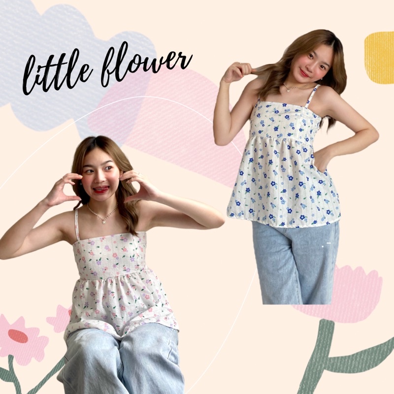 Mimi top - Duck egg floral main image 1