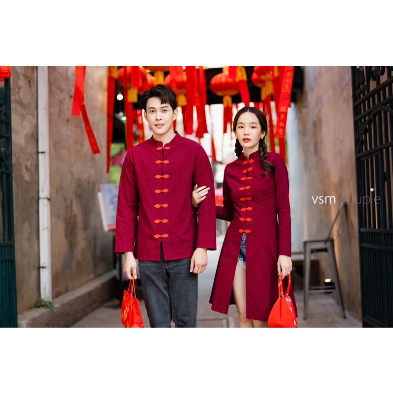 ภาพหน้าปกสินค้าชุดคู่รัก ชุดกี่เพ้ารับโชค มาแล้วค้า ชุดสีแดงร้อนแรงรับตรุษจีน ยิ่งใส่เป็นคู่ ยิ่งปัง จากร้าน dresslady_fashions บน Shopee