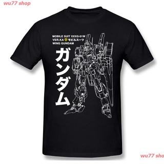 wu77 shop New เสื้อยืดคอกลมผ้าฝ้ายพิมพ์ลายการ์ตูน Gundam Robot สไตล์ญี่ปุ่นสําหรับผู้ชาย sale