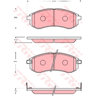 ผ้าดิสเบรคหน้า MITSUBISHI G-WAGON 2.8 TURBO 2003- STRADA GRANDIS 2.8 4WD 2003-2005 GDB7692 TRW