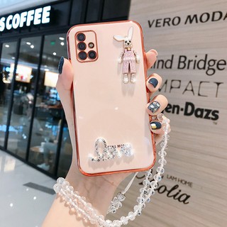 เคส Samsung A33 A73 A52S A52 A32 A12 A13 A22 A42 A72 5G A02 A03 A02S A03S A71 A51 A31 A11 A30 A20 A10S A20S A10 A50 A50S A30S A70 Luxury Bunny With Strap | DK