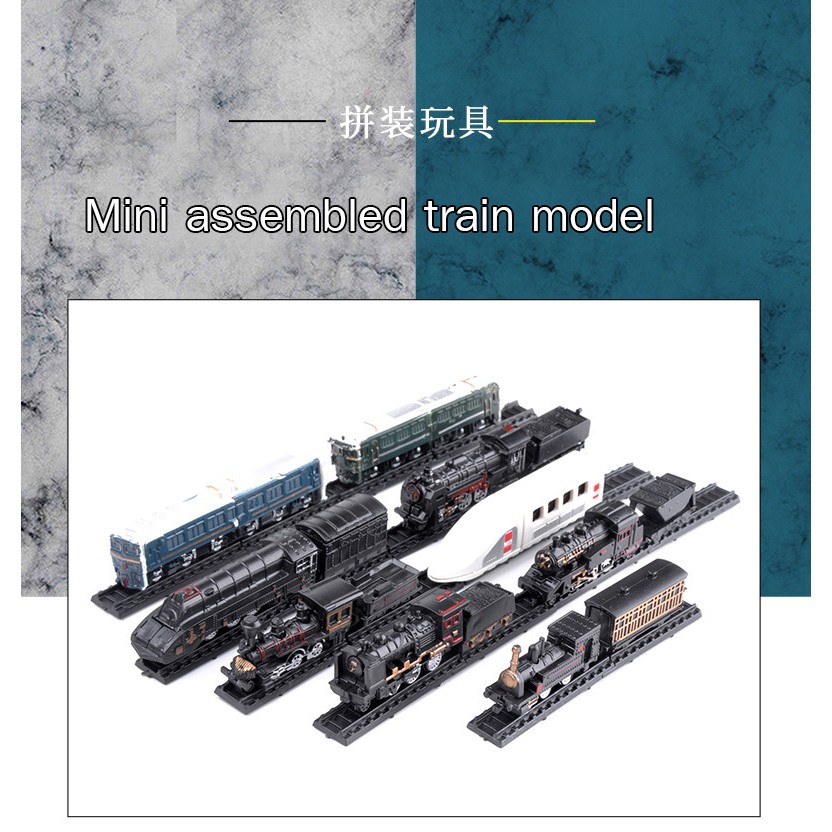 โมเดล-รถไฟขนาดเล็ก-4d-โมเดลหัวรถจักรไอน้ำ-รถไฟโบราณ