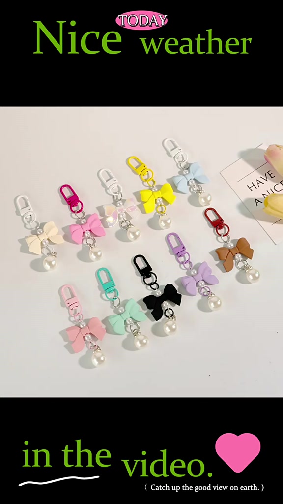 beautyoufeel-พวงกุญแจ-จี้โบว์-สีแคนดี้-แฟชั่น-y2k-สําหรับห้อยกระเป๋าถือ