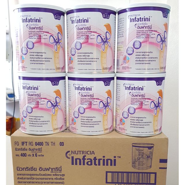 ภาพหน้าปกสินค้าNutricia Infatrini อินฟาทรินี่ ขนาด 400กรัม จำนวน 6 กระป๋อง