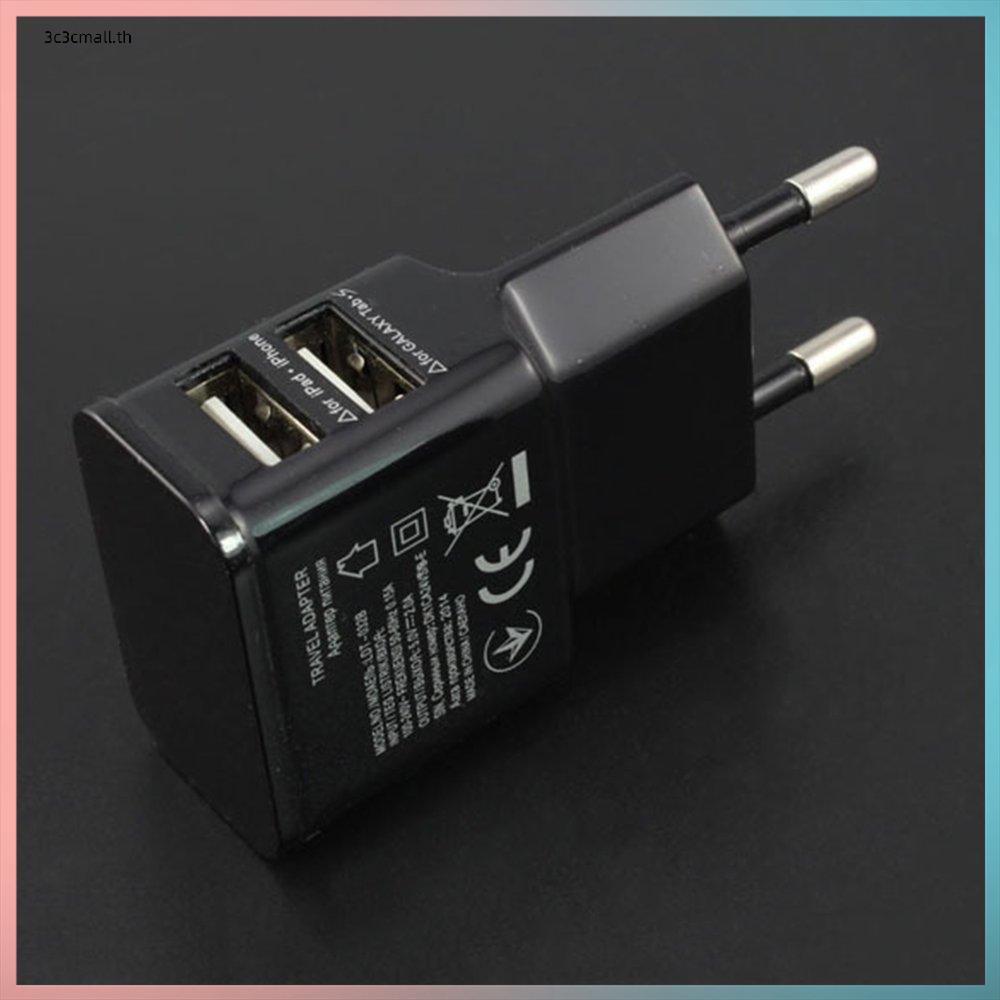 อุปกรณ์ชาร์จโทรศัพท์มือถือ-5v1a-eu-us-plug-2-usb-ชาร์จเร็ว-สําหรับ-iphone-android-huawei-samsung-charger