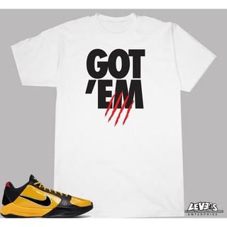 T-shirt  เสื้อยืด พิมพ์ลาย Got Em Bruce Lee To Match Nike Kobe V Protro Mamba 5 Kicks MoreS-5XL