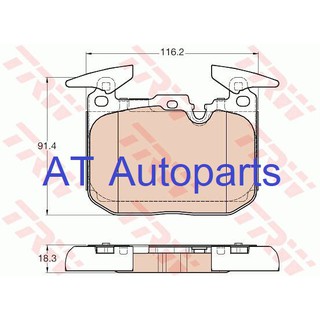 ผ้าเบรคชุดหน้า BMW S3 F34 320D Grand Turismo GDB1943 ราคาขายต่อชุด