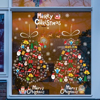 [wuxiang] สติกเกอร์ ลายเกล็ดหิมะ มีกาวในตัว สําหรับติดตกแต่งหน้าต่าง กระจก ห้างสรรพสินค้า วันหยุด บรรยากาศคริสต์มาส