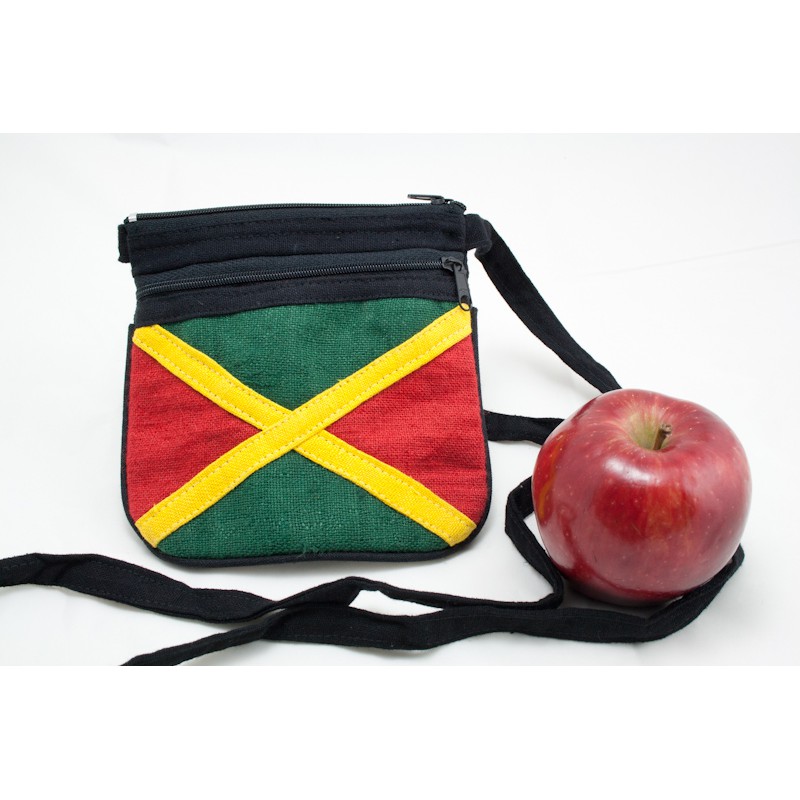 สินค้าราสต้า-bag-hemp-jamaica-flag-shoulder-zip-กระเป๋าราสต้าสไตล์ธงชาติจาไมก้า-ใส่ของได้-2-ช่อง-ขนาด-6-6-นิ้ว