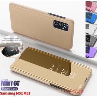 เคสโทรศัพท์มือถือหนังฝาพับตั้งได้สําหรับ Samsung Galaxy M52 M32 M51 M31s 4G 5G