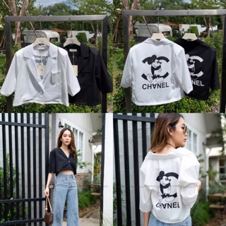 Code : 8837 เสื้อครอปน่ารัก vshop