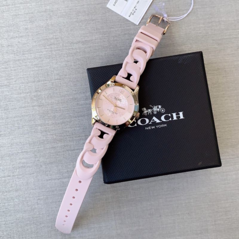 สด-ผ่อน-นาฬิกาสายยางซิลิโคนชมพู-เปียเกลียว-14503418-หน้าปัด-34-mm-coach-womens-gold-boyfriend-black-silicone-strap