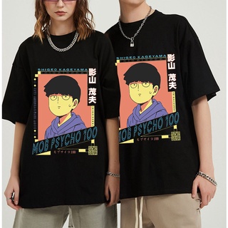 เสื้อยืดลําลอง ผ้าฝ้าย แขนสั้น พิมพ์ลาย Mob Psycho 100 แฟชั่นฤดูร้อน สไตล์ฮาราจูกุ สําหรับผู้ชาย