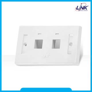 หน้ากากแลน LINK FACE PLATE 2PORT with icon & label IC (สีขาว) | Shopee ...