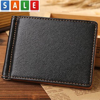 Fin 1 กระเป๋าเงิน กระเป๋าสตางค์แบบบาง Horizontal SMall Thin Short Money Clip Wallet 0971 สีส้ม