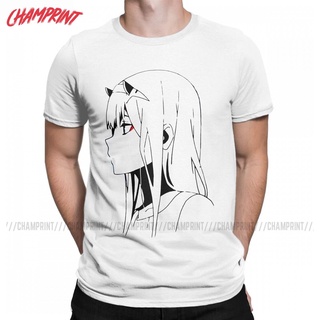 ใหม่ เสื้อยืดแขนสั้น ผ้าฝ้าย 100% พิมพ์ลายอนิเมะ Zero Two Darling In The Franxx สําหรับผู้ชาย และผู้หญิง