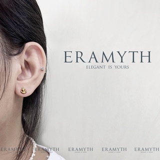 Eramyth jewelry ต่างหูปักก้าน รูปสมอเรือ เล็กแนวมินิมอล ต่างหูเงินแท้ 92.5% งานฟ่นทราย สินค้ามาตรฐานส่งออก