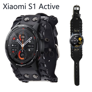 Xiaomi watch S1 Active Strap Leather DIY สร้อยข้อมือสมาร์ทวอทช์ แฮนด์เมด สําหรับผู้หญิง ผู้ชาย [2022 ใหม่]