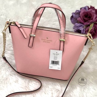 Kate spade new york mini harmony crossbody สีชมพูนม