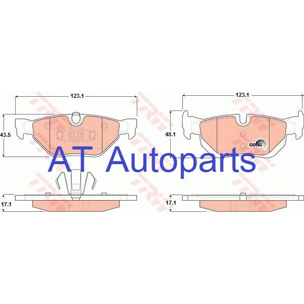 ผ้าเบรคหลัง-bmw-s3-e90-325i-2-0l-rotor300mm-2005-2011-gdb1626-trw