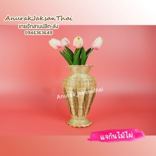 แจกัน แจกันไม้ไผ่ ใส่ดอกไม้ ตกแต่งบ้าน พร็อพถ่ายรูป vase made from bamboo