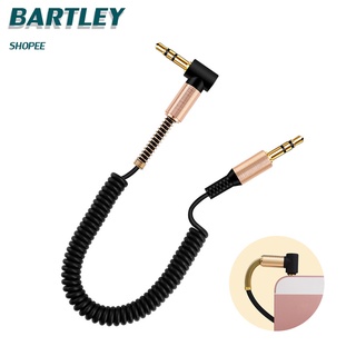 ⭐Bartley⭐สายสัญญาณเสียง, สายสปริง, เสียง AUX, ขั้วต่อ 2 ลิตร, สเตอริโอ 3.5 มม., สายสัญญาณเสียงแจ็ค aux