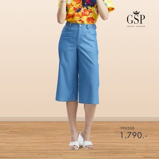 GSP กางเกงขาวยาว กาง﻿เ﻿กงผู้หญิง Pants กางเกง ขาสี่ส่วน ผ้าคอตตอนเดนิม (P9X5DB)