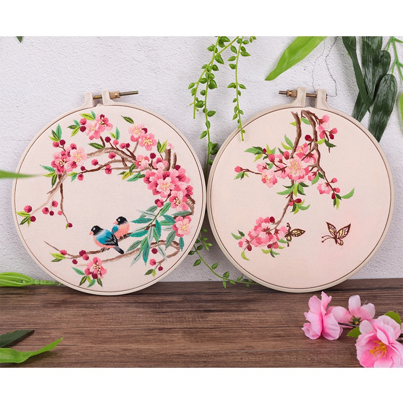 ชุดปักดอกไม้กับนก-ขนาด-20cm-flowers-amp-birds-diy-embroidery-kit-20cm