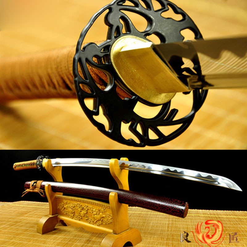 JAPAN ดาบซามูไร คาตานะ サムライ Katana Dragon Samurai Sword ใบดาบ เปิดคม ...