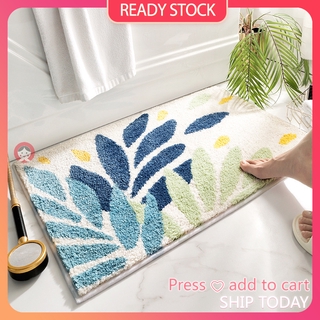 พรม เสื่อ ดูดซึมน้ำ กันลื่น Carpet Floor Mats 🔴 Water-absorbent, Non-slip Thickening Plant Bathroom Doorway Home Decoration Living Room Bedroom Door-in Mat