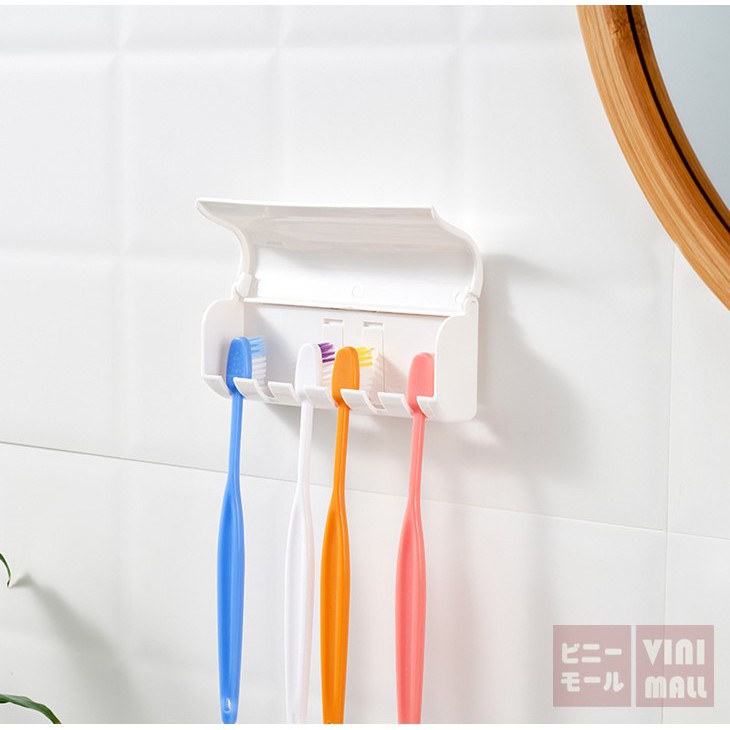 ภาพหน้าปกสินค้าVINIMALL ที่ใส่แปรงสีฟันในห้องน้ำ ที่ใส่แปรงสีฟัน  ที่แขวนแปรงสีฟัน ที่แขวน แบบ 6 ช่อง แปรงสีฟัน จากร้าน vinimall บน Shopee