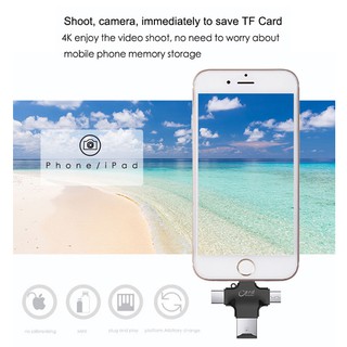 ภาพขนาดย่อของภาพหน้าปกสินค้าCard Reader โอนถ่ายข้อมูล 3in1 รองรับ Micro SD, TF Card สำหรับ iP, Micro USB, Type-C & USB-A จากร้าน urstylegadget บน Shopee ภาพที่ 5