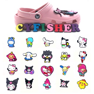 จี้การ์ตูนกราฟฟิตี้น่ารัก สําหรับตกแต่งรองเท้า Crocs Clogs DIY