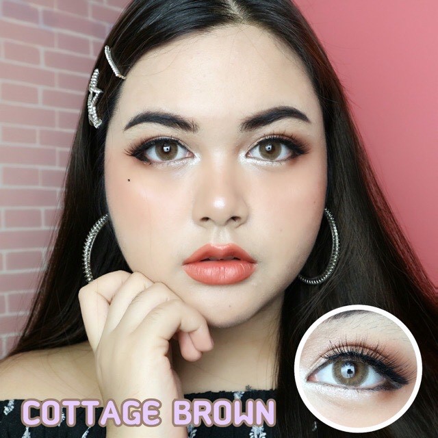 cottage-brown-2-สีน้ำตาล-น้ำตาล-โทนฝรั่ง-โทนเซ็กซี่-kitty-kawaii-ค่าอมน้ำสูง-contact-lens-bigeyes-สายตาสั้น-ค่าสายตา