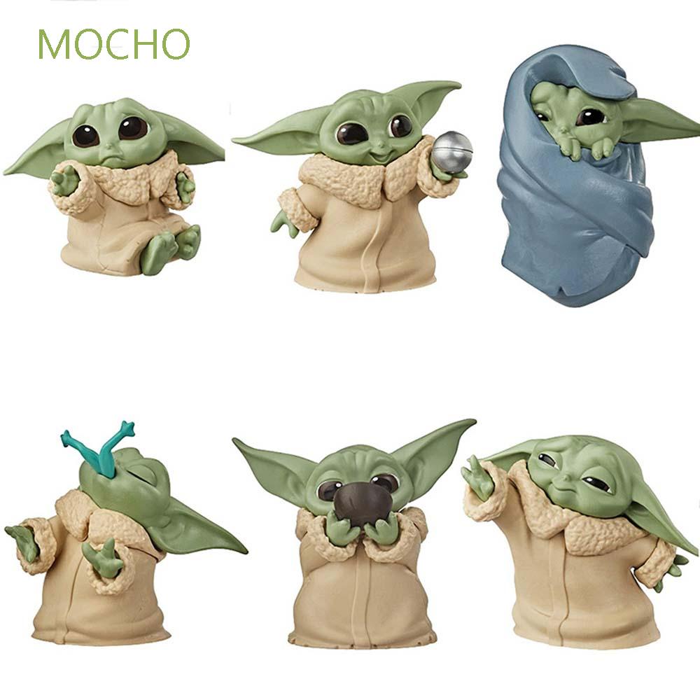 ภาพหน้าปกสินค้าMocho ตุ๊กตาฟิกเกอร์ The Mandalorian Baby Yoda 6 ชิ้น /ชุด จากร้าน mocho.th บน Shopee