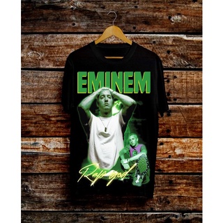 เสื้อผ้าผชเสื้อยืด พิมพ์ลายกราฟฟิค Eminem Post malone สไตล์สตรีทย้อนยุค สําหรับผู้ชาย S-5XL