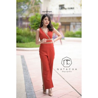ป้าย NATACHA  : จั้มแขนกุด ขายาวขาบานนิดๆ