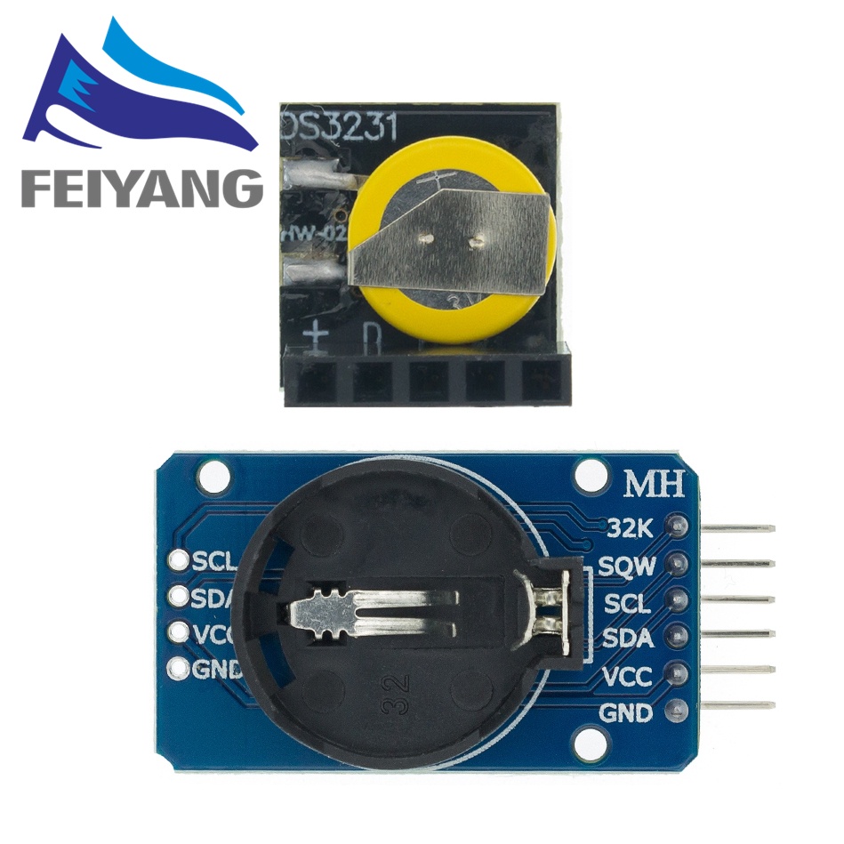 Ds3231 AT24C32 โมดูลนาฬิกา IIC ความแม่นยํา DS3231SN DS3231 3.3V 5V ขนาด ...