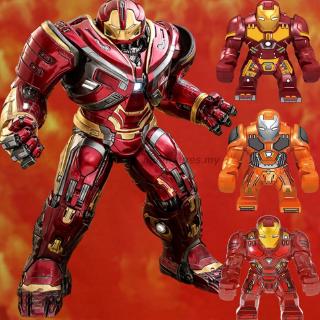 ของเล่นตัวต่อฟิกเกอร์ Iron Man Hulkbuster Tony Stark Captain Marvel Endgame ขนาดเล็ก สําหรับเด็ก