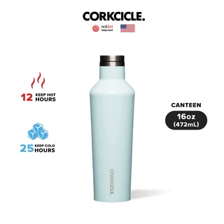 CORKCICLE ขวดสแตนเลสสูญญากาศ 3 ชั้น เก็บความเย็น 25 ชม. เก็บความร้อน 12 ชม. 475ML (16OZ) CANTEEN SEAFOAM