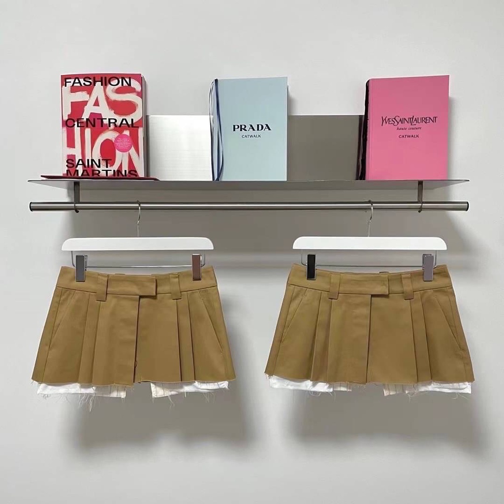 miu-miu-chino-miniskirt-กระโปรงแบรนด์มิวมิว-สีน้ำตาล