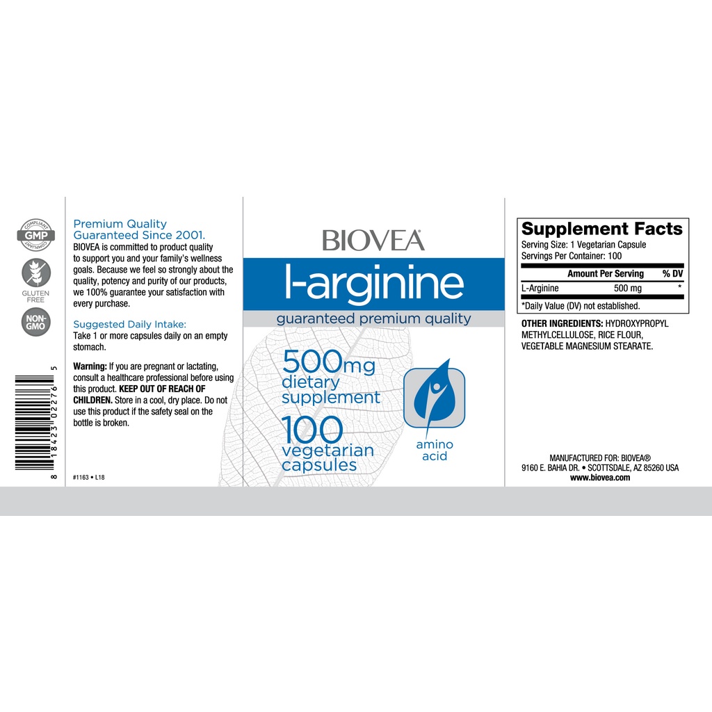 biovea-l-arginine-500-mg-100-vegetarian-capsules-แอล-อาร์จินีน-กรดอะมิโน-เสริมสมรรถภาพทางเพศ