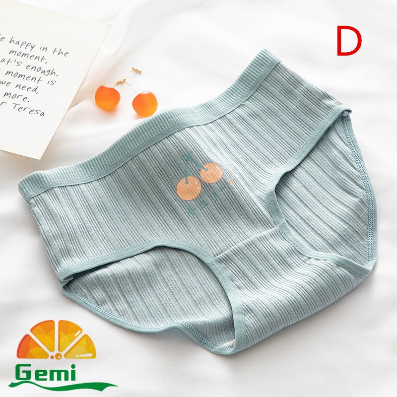 ภาพสินค้าGemi Gemi Gemi  g-009 กางเกงใน 4.4 ชุดชั้นในเนื้อนิ่ม. ผ้าคอตตอนแท้ ลายผลไม้เชอรี่ น่ารัก ใส่สบาย จากร้าน tian_tian89 บน Shopee ภาพที่ 7