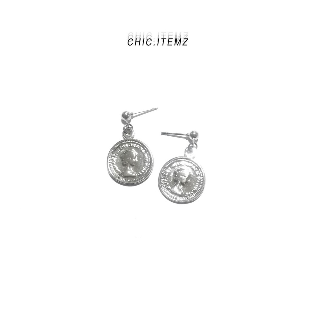 ต่างหูแฟชั่น-coin-earring-ก้าน-nickle-free