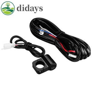 Didays ชุดสายไฟสปอตไลท์ LED DC12V 3 สาย สําหรับรถจักรยานยนต์